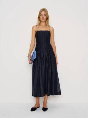reformation sophie silk dress Reformation Sophie Silk Midi Dress - Selene
